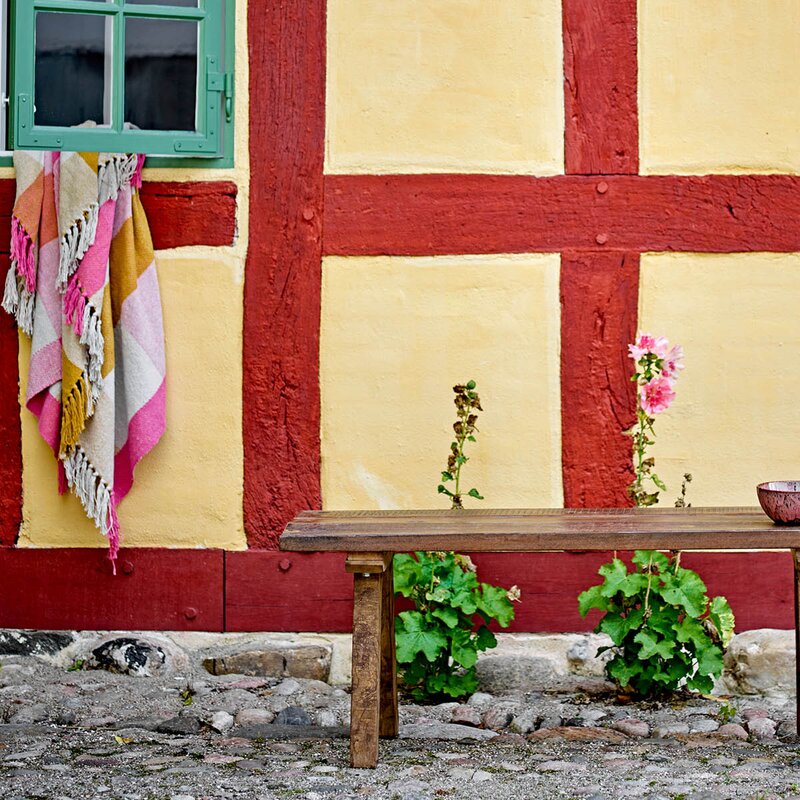 Bloomingville Hadley pledd 160x130 cm rutet