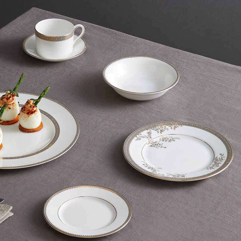 Wedgwood Vera Wang Lace Gold tekopp & asjett