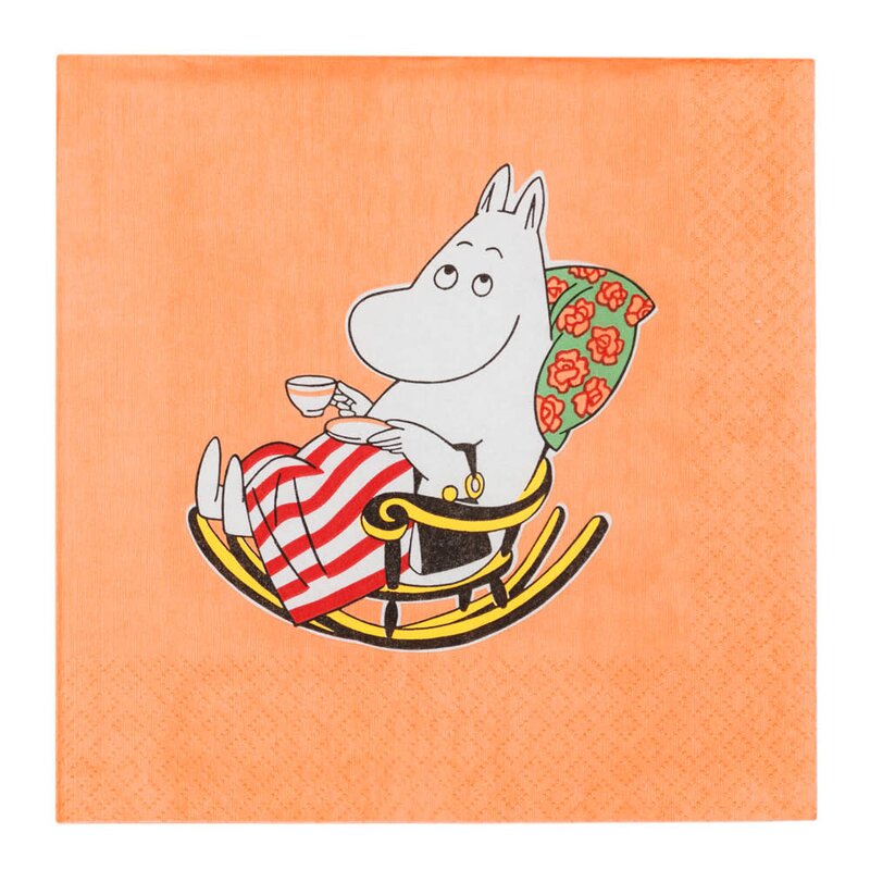MoominArabia Mummi serviett 33x33 cm 20 stk Mummimamma oransje