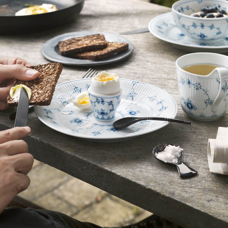 Royal Copenhagen Musselmalt Riflet eggeglass