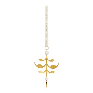 Royal Copenhagen Juleornament palmette 10 cm forgylt