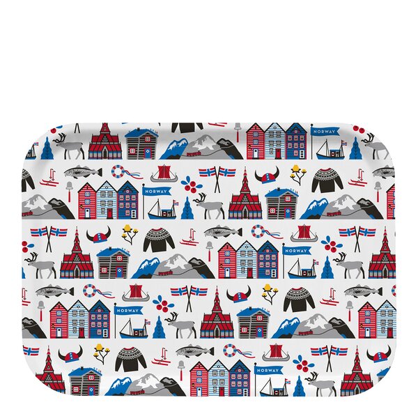 Citronelles Norway Symbols brett 27x20 cm multi