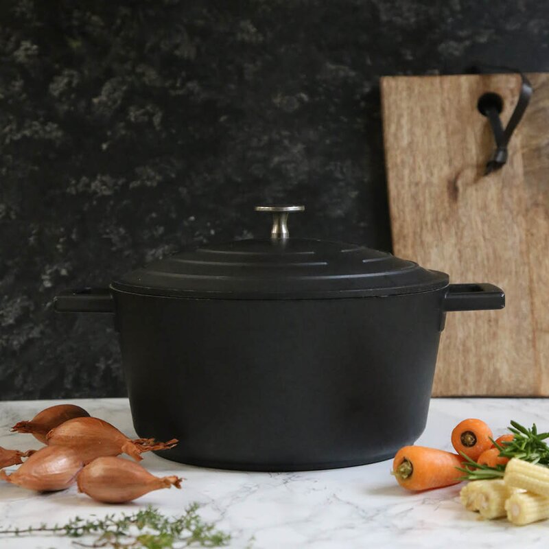 MasterClass Cast Aluminium gryte 4L med selvøsende lokk svart
