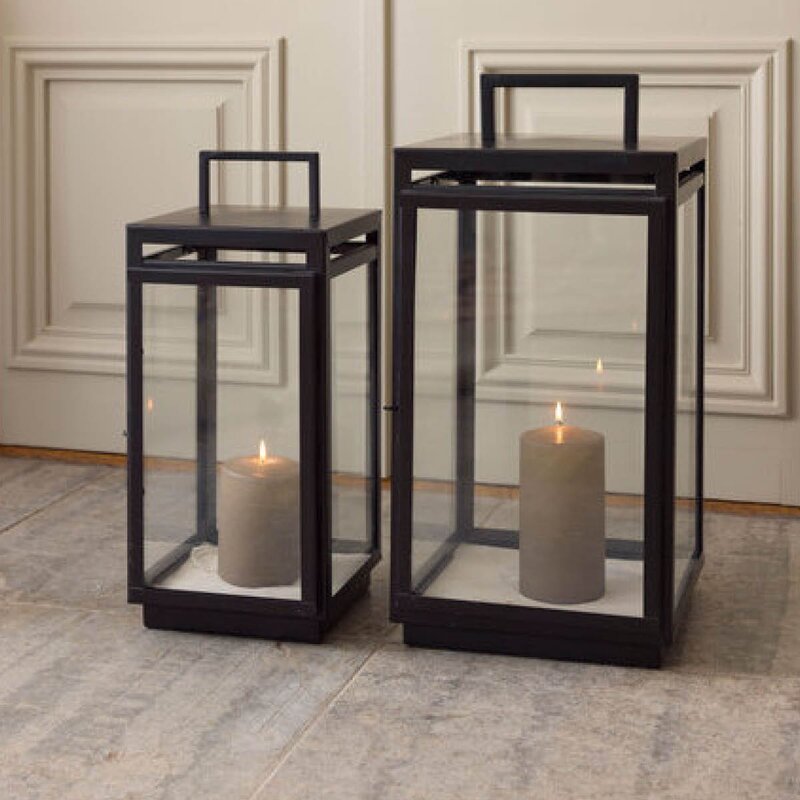 Holmen Carl lykt 60 cm svart/klar