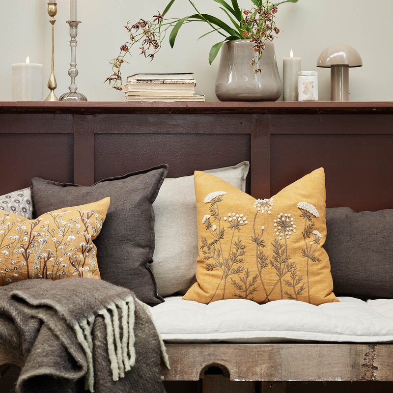 Lene Bjerre Elia putetrekk 60x40 cm oker