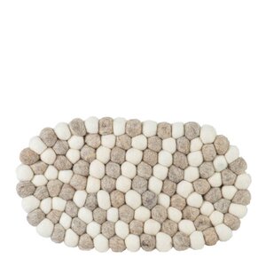 Holmen Dakota gryteunderlag 33x18 cm sand/hvit