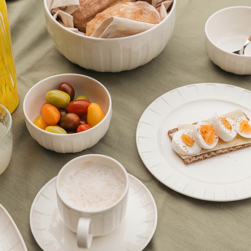 Stiernholm Senja espressokopp med fat 9 cl hvit