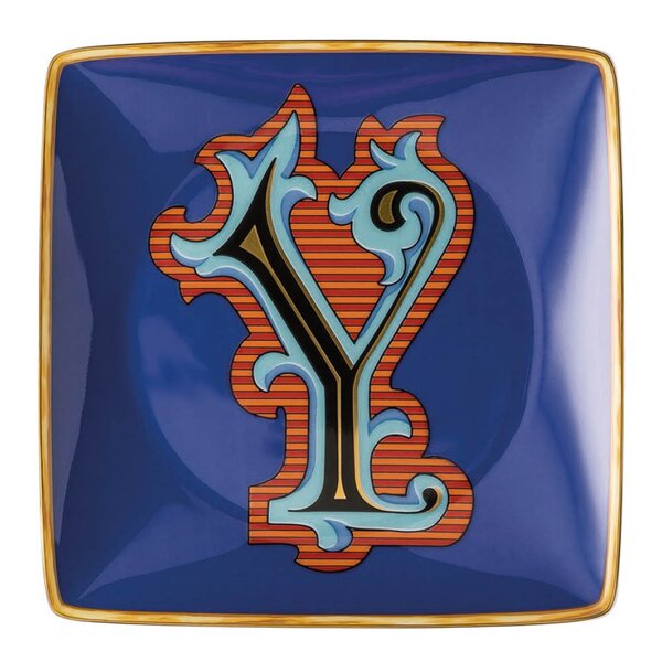 Versace Alphabet skål 12 cm kvadratisk Y