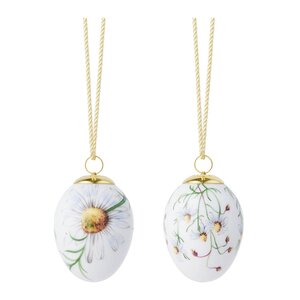 Royal Copenhagen Vårkolleksjon påskeegg 2026 6 cm 2 stk kamilleblomst