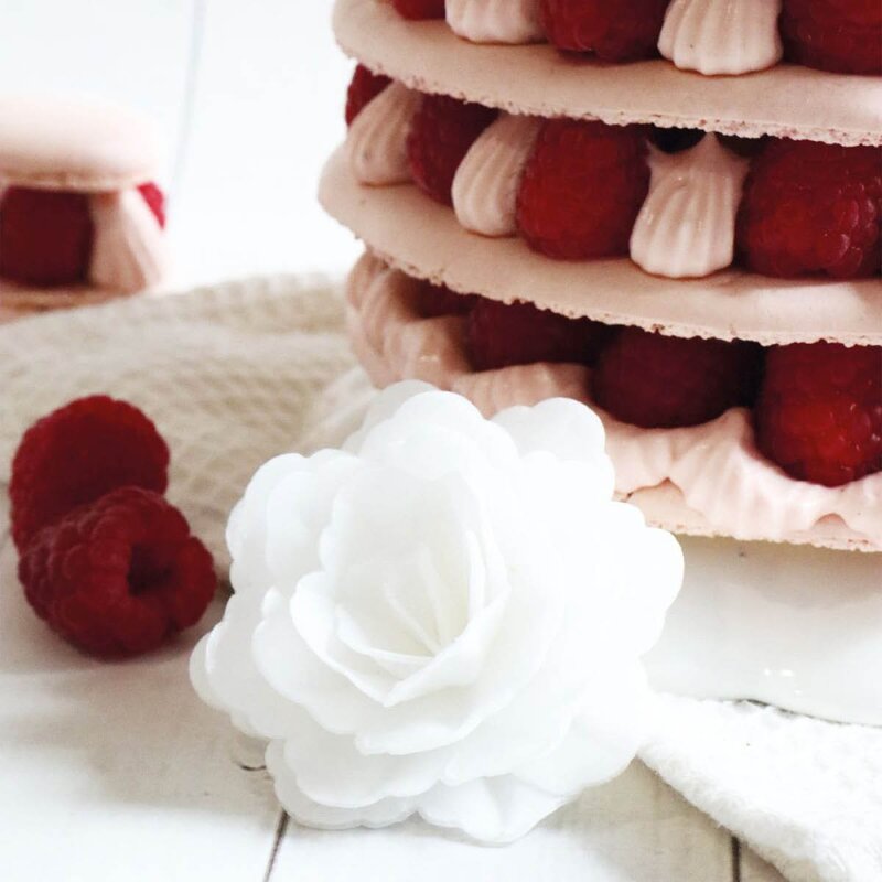 ScrapCooking Kakepynt rose 6 g 3 stk hvit