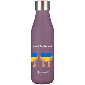 Les Artistes Bottle Up termoflaske 0,5L Peace for Ukraine lilla