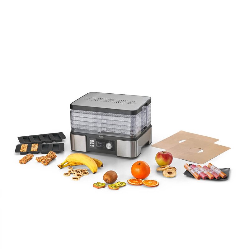 Caso DH 450 dehydrator 5 hyller stål/svart