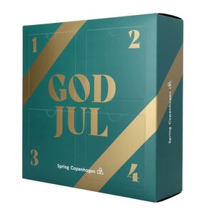 Spring Copenhagen Adventskalender med 4 vippefigurer eik norsk