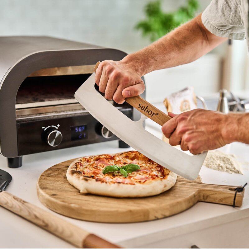 Sabor Napo pizzakutter 33x10 cm stål/eik