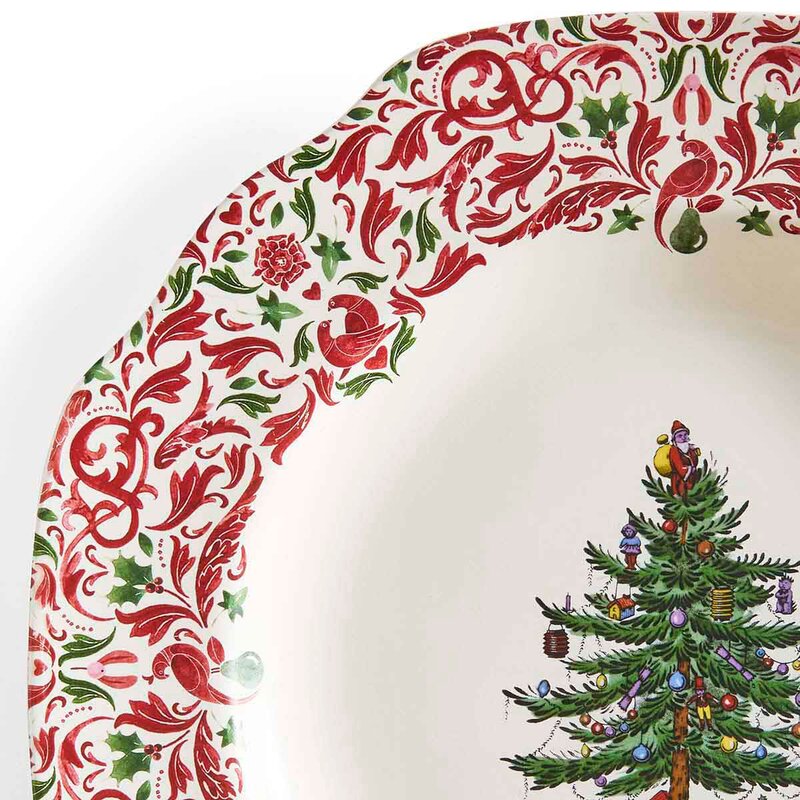 Spode Christmas Tree Yuletide Scalloped dekketallerken 27 cm