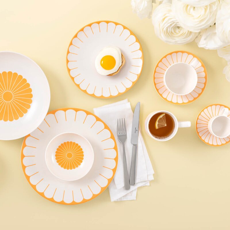 Villeroy & Boch Fleur soleil pastaskål 24 cm 62 cl gul