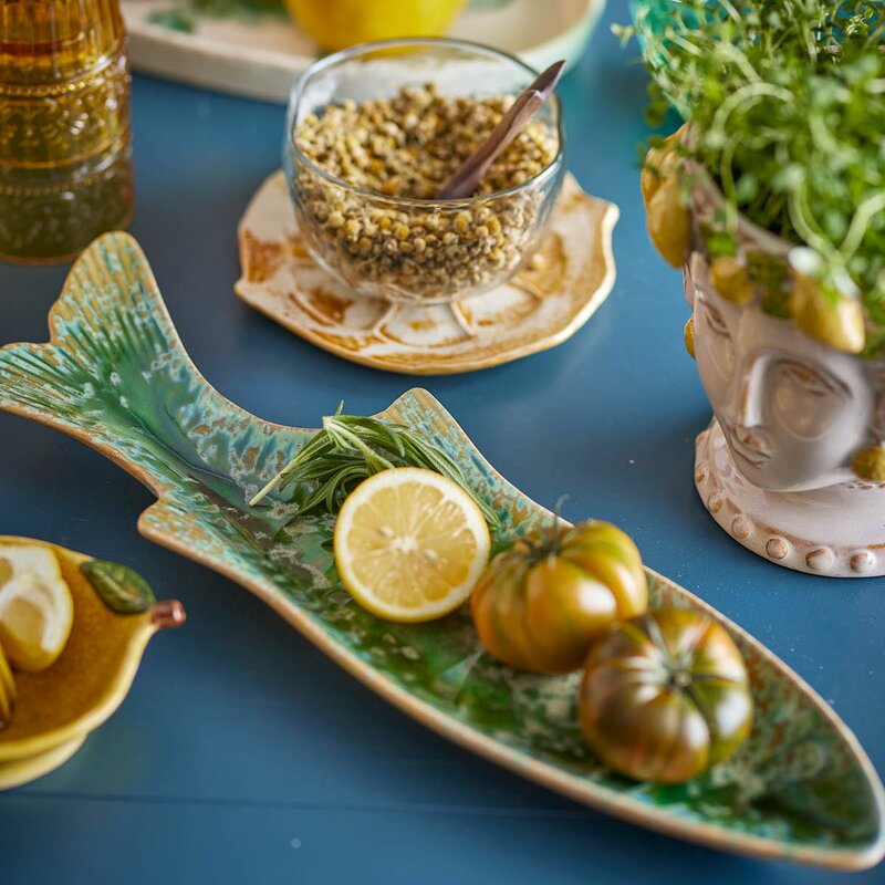 Creative Collection Hadden serveringsfat 42x3,5x13 cm grønn