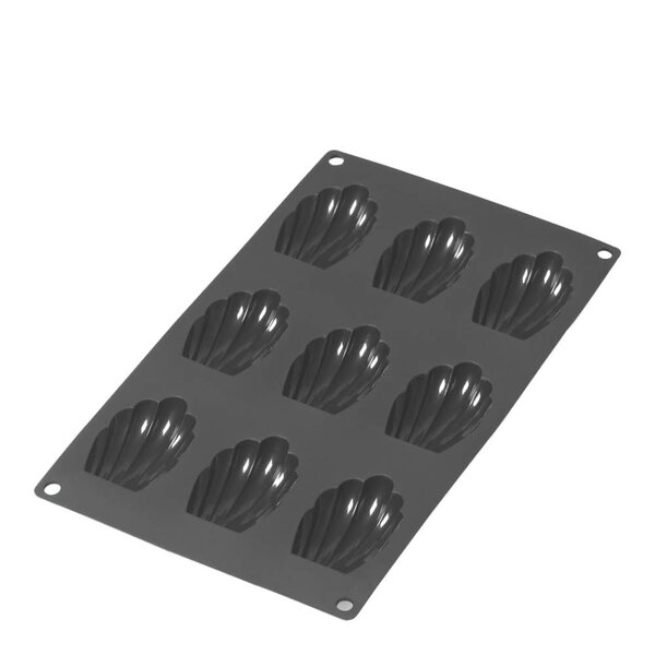 Lékué Silikonform for Madeleinekake 9 hull svart