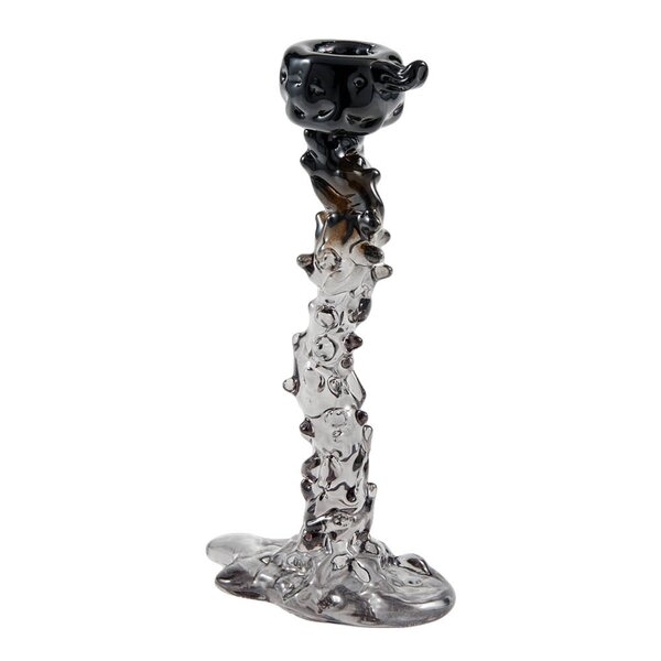 Pols Potten Drip lysestake i glass L 25 cm svart