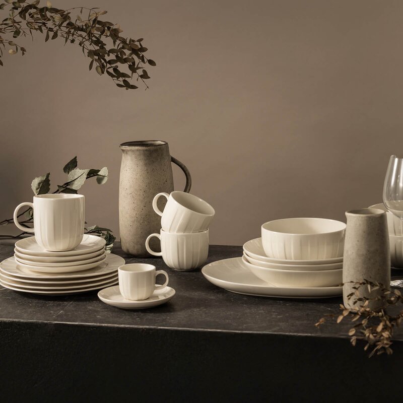 Stiernholm Senja serveringsfat oval 27x36 cm hvit