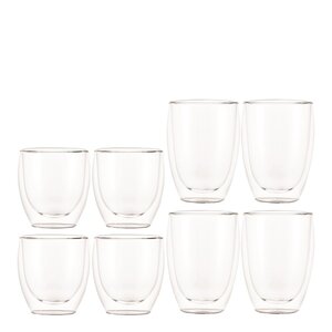 Bodum Pavina kaffeglass sett 8 stk 25 cl + 35 cl