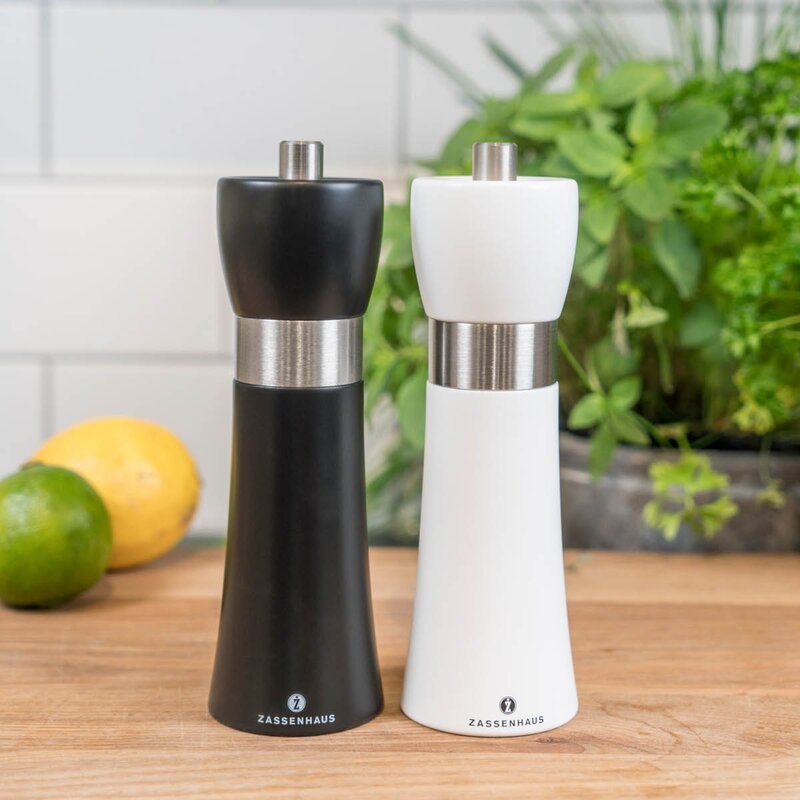 Zassenhaus Hamburg kvernsett 18 cm svart/hvit