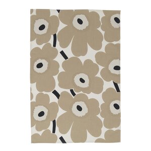 Marimekko Pieni Unikko kjøkkenhåndkle 47x70 cm 2 stk hvit/beige/mørkblå