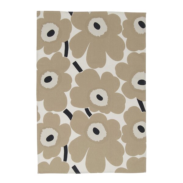 Marimekko Pieni Unikko kjøkkenhåndkle 47x70 cm 2 stk hvit/beige/mørkblå