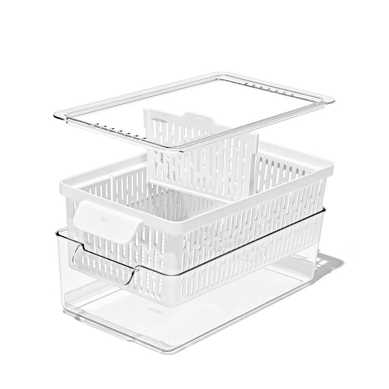 Oxo Oppbevaringsboks til kjøleskap 32x12 cm klar/hvit