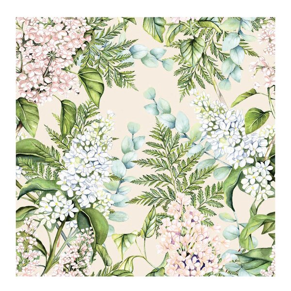 Ambiente Serviett 33x33 cm 20 stk Soft Lilacs Cream