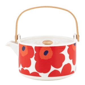Marimekko Oiva Unikko tekanne 70 cl hvit/rød/blå
