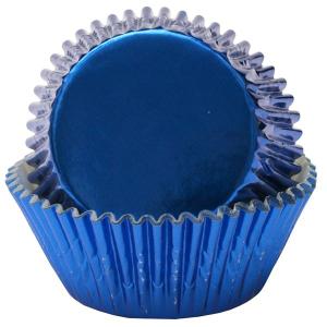 Cacas Muffinsform 45 stk blå metallic 