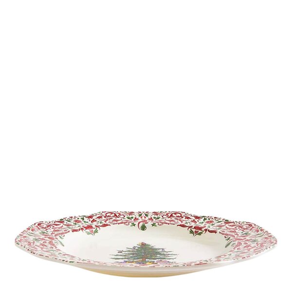 Spode Christmas Tree Yuletide Scalloped dekketallerken 27 cm