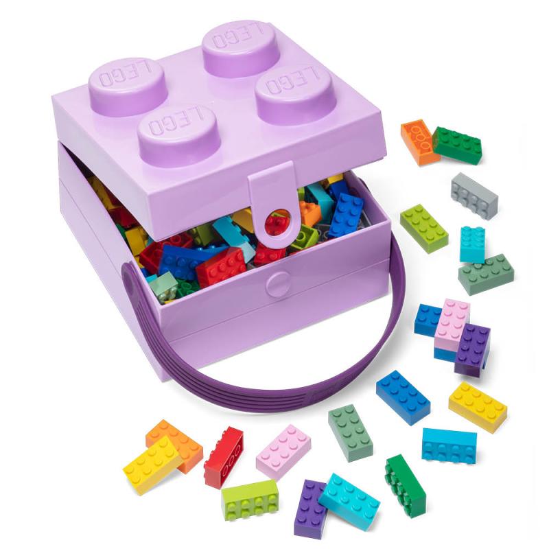 Lego Boks med håndtak lavendel