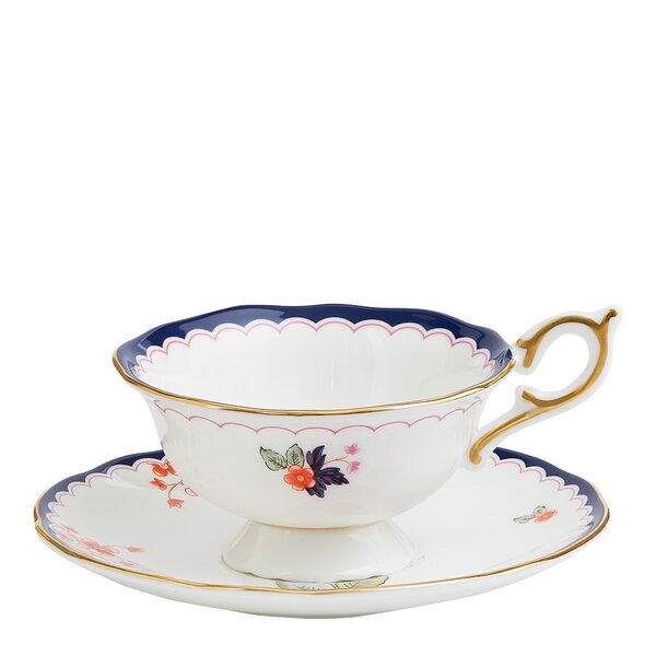 Wedgwood Wonderlust tekopp & asjett jasmine bloom 