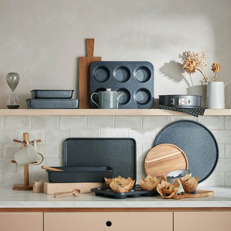 Denby Quantanium Finish muffinsform 6-kopper 35x26,5x4 cm