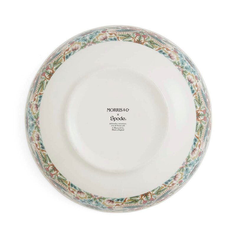 Spode Morris & Co lav skål 16 cm strawberry thief