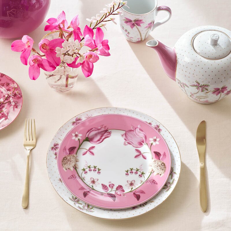 Pip Studio Jolie Tulip tallerken 23 cm rosa