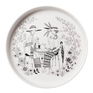 Arabia Emilia paiform 28 cm hvit