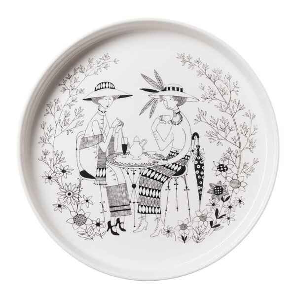 Arabia Emilia paiform 28 cm hvit