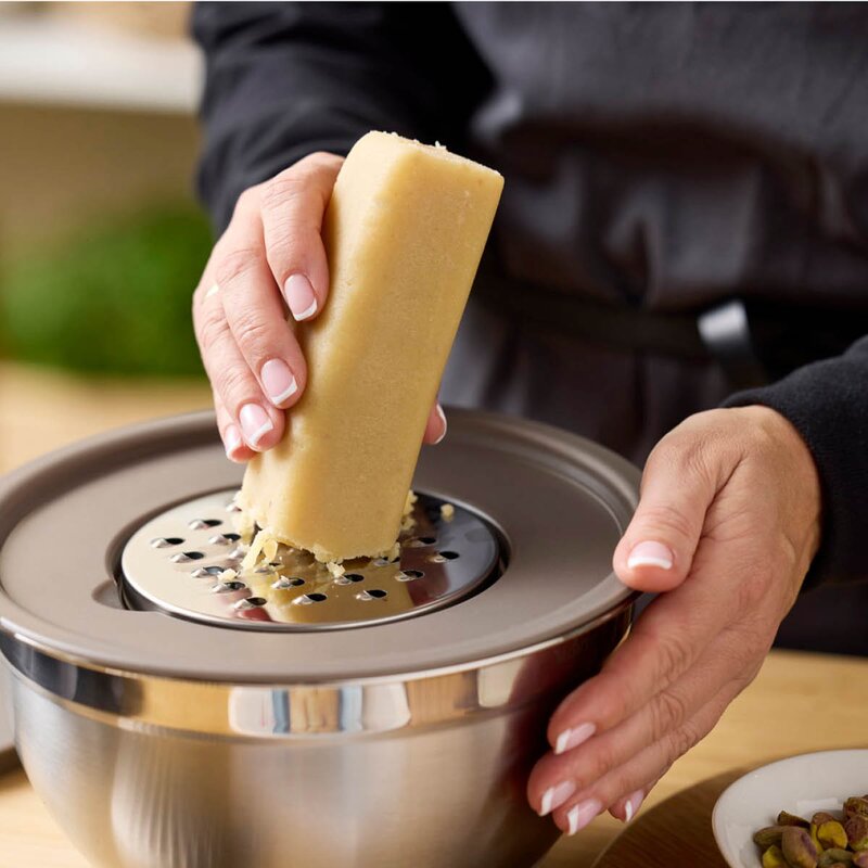Blomsterbergs Bakebollesett med lokk 3L + 5L 8 deler stål/latte