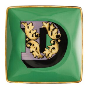 Versace Alphabet skål 12 cm kvadratisk D