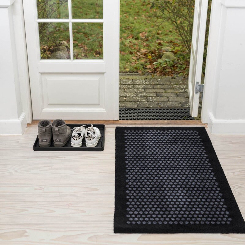 Tica Copenhagen Dot sko- og støvelbrett 48x38x3 cm svart