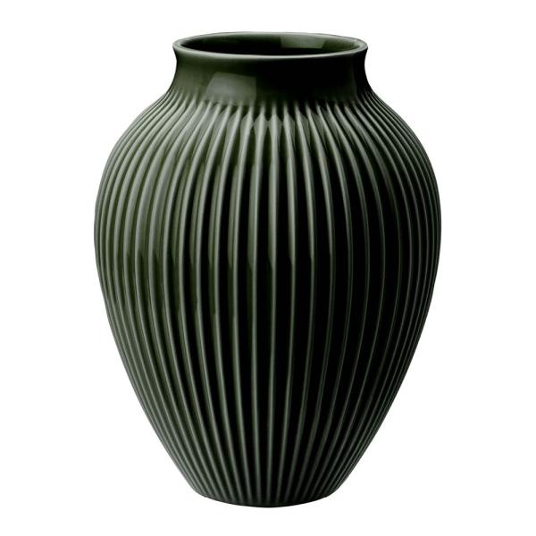 Knabstrup Keramik – Ripple vase 27 cm dark green