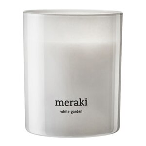 Meraki Duftlys white garden 9,5x8 cm hvit