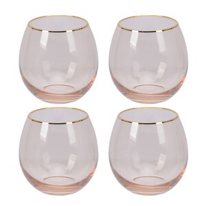 Modern House Soft Pink vannglass 45 cl 4 stk