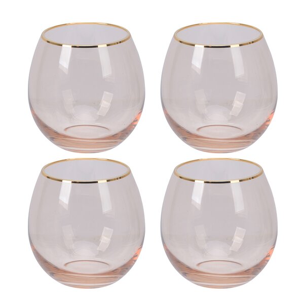 Modern House Soft Pink vannglass 45 cl 4 stk