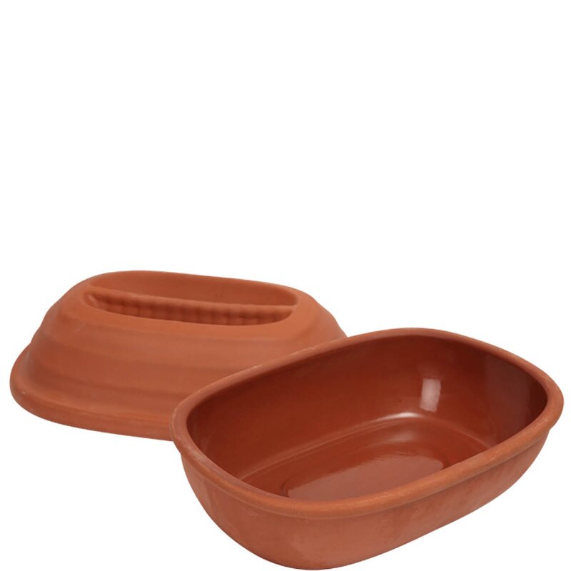 Dexam Terracotta kyllingroaster med lokk 30x21 cm