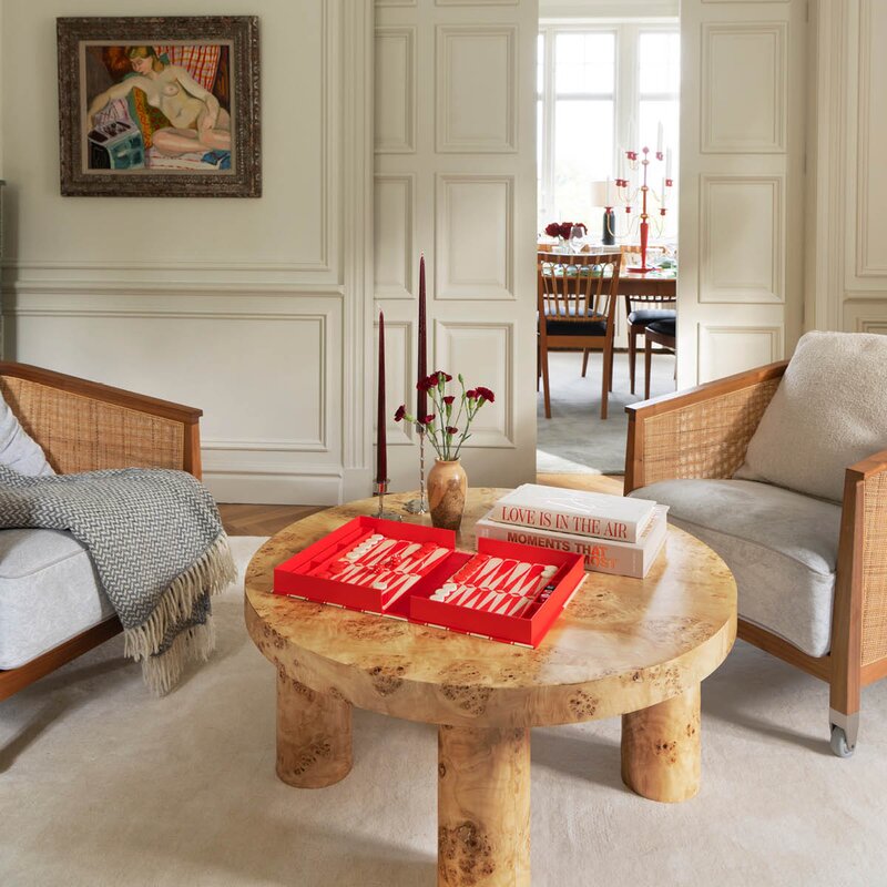 Printworks Klassisk backgammon Art of Backgammon rød/cream