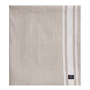 Lexington Icons stripete oxfordduk 150x250 cm beige/hvit